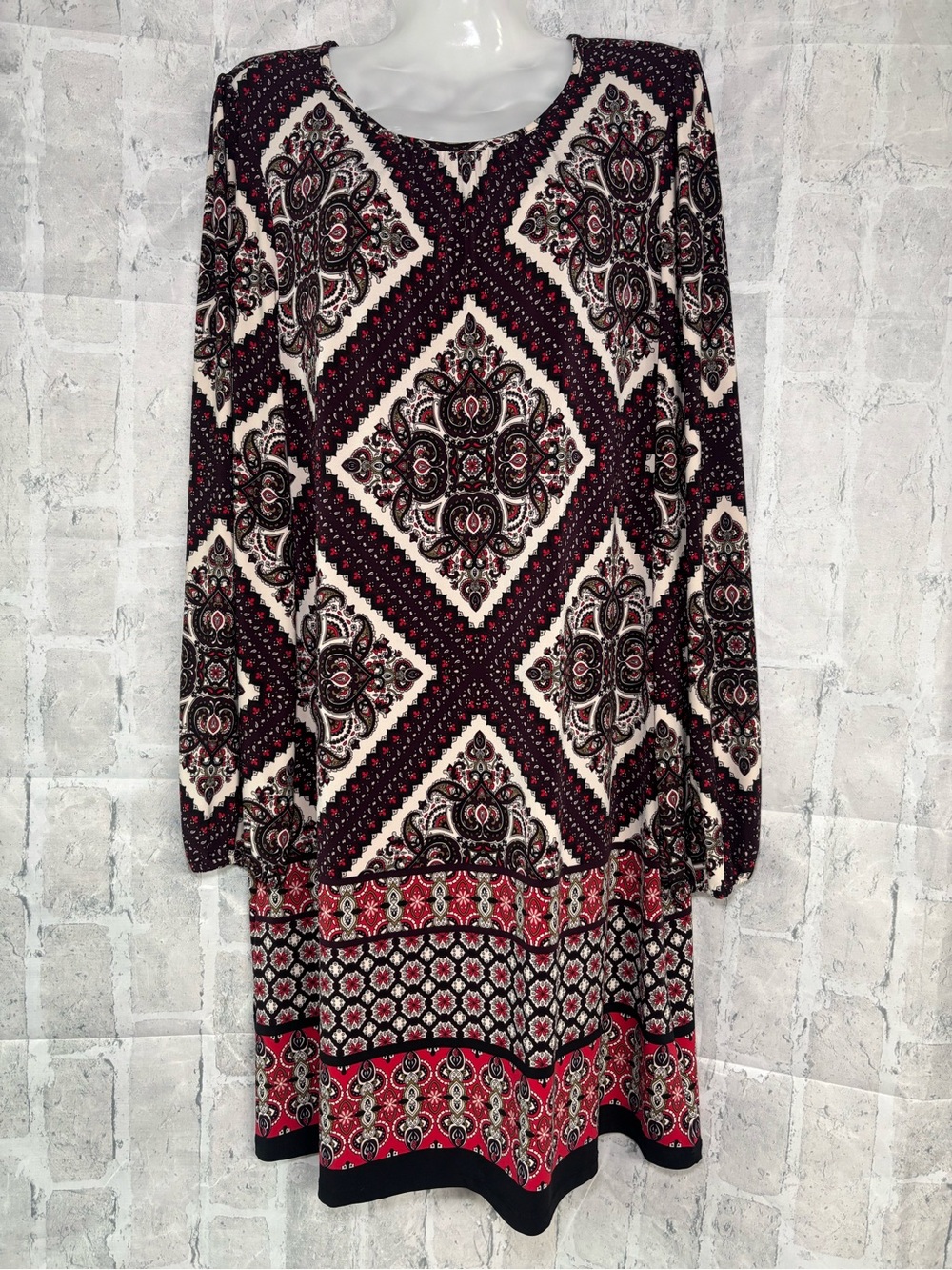 Tommy Hilfiger Bleeker Paisley Patchwork Jersey Dress
